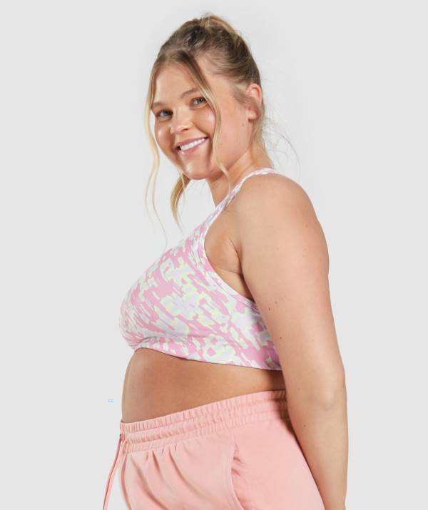 Damske Športové Podprsenky Gymshark Essential Racer Back Ruzove | UP4179385